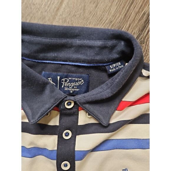 Original Penguin Polo Striped Golf Shirt Men's Size Small - Picture 2 of 3